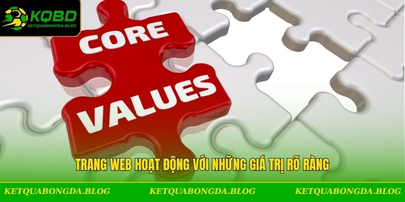 Trang web hoạt động với những giá trị rõ ràng